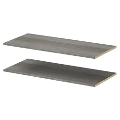 2 tablettes effet chêne grisé GoodHome Atomia L. 96,4 x P. 43,2 cm