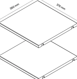 2 tablettes effet chêne grisé GoodHome Atomia L. 33,9 x P. 33,2 cm