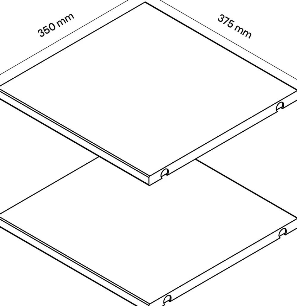 2 tablettes effet chêne grisé GoodHome Atomia L. 33,9 x P. 33,2 cm