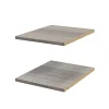 2 tablettes effet chêne grisé GoodHome Atomia L. 33,9 x P. 43,2 cm