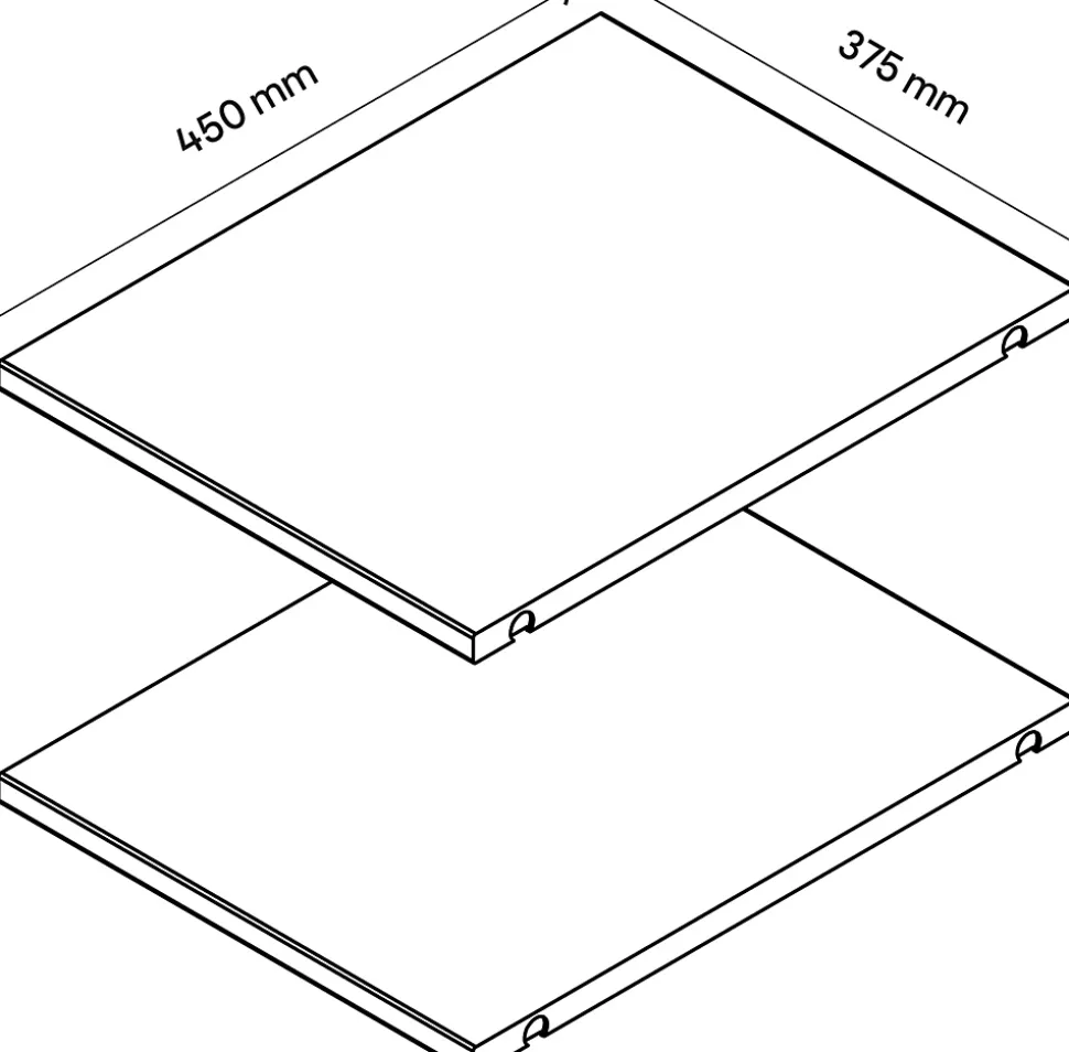 2 tablettes effet chêne grisé GoodHome Atomia L. 33,9 x P. 43,2 cm
