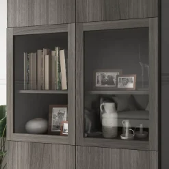 2 tablettes effet chêne grisé GoodHome Atomia L. 46,4 x P. 43,2 cm