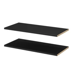 2 tablettes noirs GoodHome Atomia L. 71,4 x P. 33,2 cm