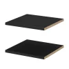 2 tablettes noirs GoodHome Atomia L. 33,9 x P. 33,2 cm