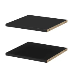 2 tablettes noirs GoodHome Atomia L. 33,9 x P. 33,2 cm