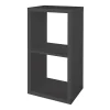 2 Étagères modulables 2 cubes avec 4 portes GoodHome Mixxit anthracite