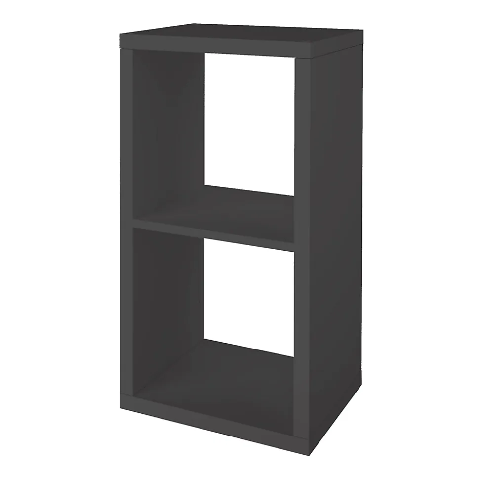 2 Étagères modulables 2 cubes avec 4 portes GoodHome Mixxit anthracite