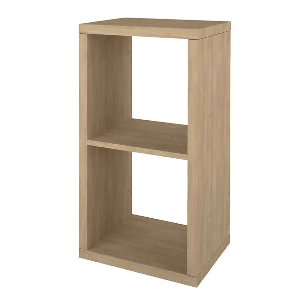 2 Étagères modulables 2 cubes avec 4 portes GoodHome Mixxit effet chêne