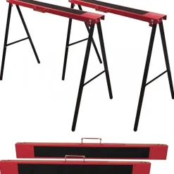 2 Tréteaux pliables professionnels en acier