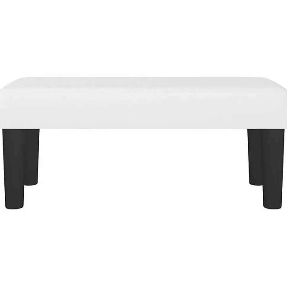 346633 vidaXL Banc Blanc 70x30x30 cm Similicuir.