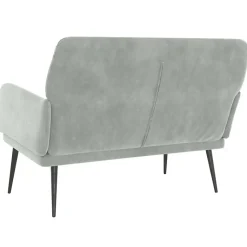 351414 vidaXL Banc Gris clair 108x79x79 cm Velours
