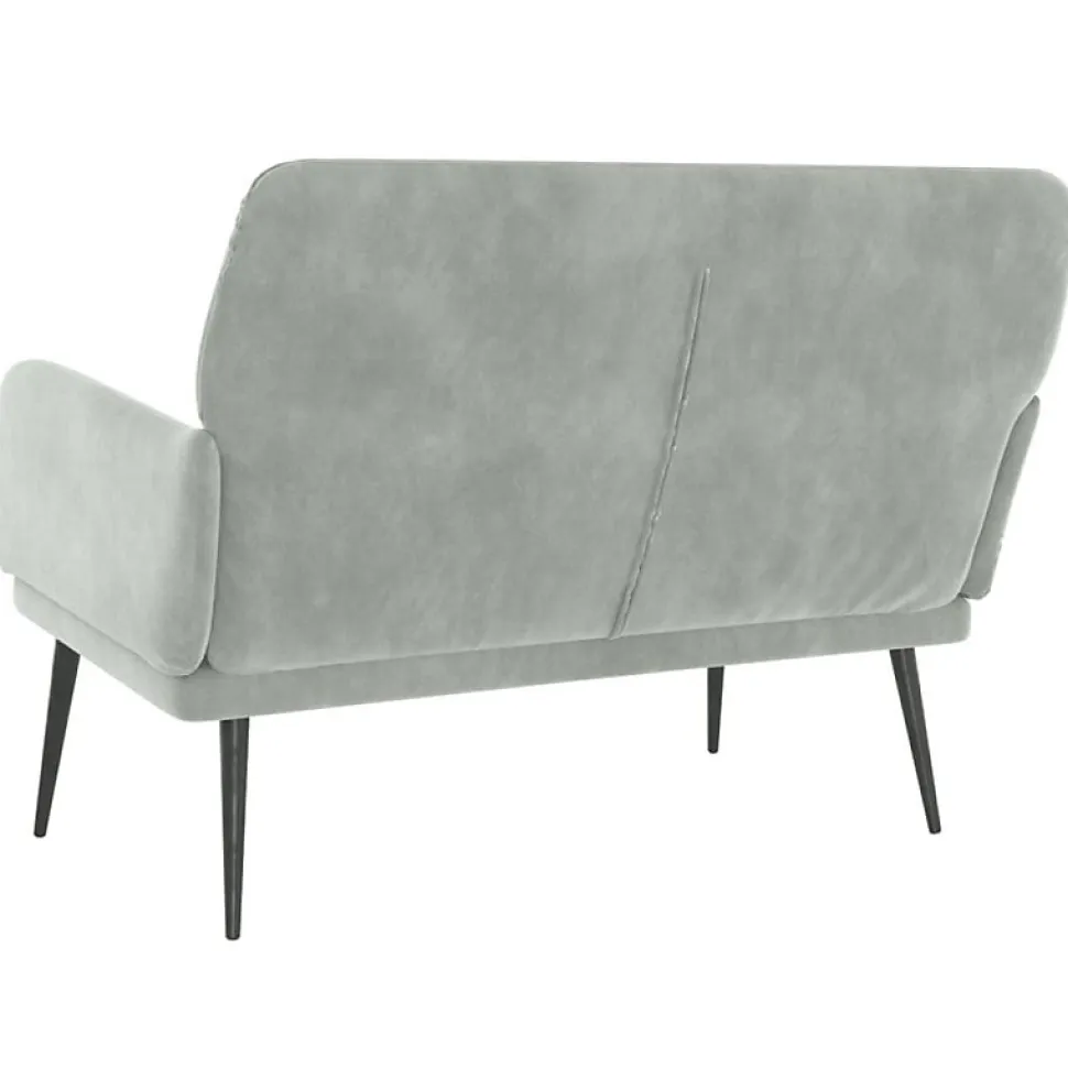 351414 vidaXL Banc Gris clair 108x79x79 cm Velours