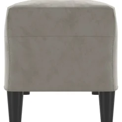 349421 vidaXL Banc Gris clair 100x35x41 cm Velours