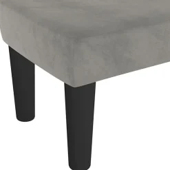 346638 vidaXL Banc Gris clair 70x30x30 cm Velours