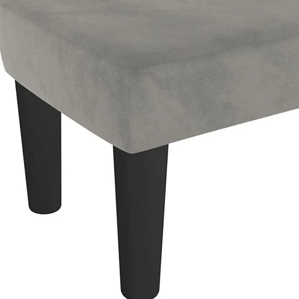 346638 vidaXL Banc Gris clair 70x30x30 cm Velours