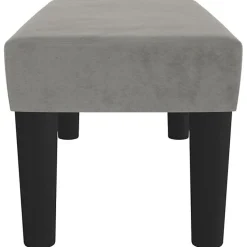 346638 vidaXL Banc Gris clair 70x30x30 cm Velours