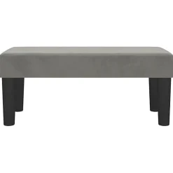 346638 vidaXL Banc Gris clair 70x30x30 cm Velours