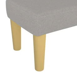 346624 vidaXL Banc Gris clair 70x30x30 cm Tissu