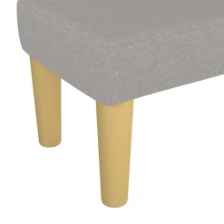 346624 vidaXL Banc Gris clair 70x30x30 cm Tissu