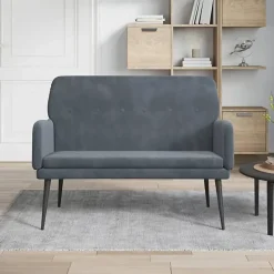 351415 vidaXL Banc Gris foncé 108x79x79 cm Velours