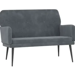 351415 vidaXL Banc Gris foncé 108x79x79 cm Velours