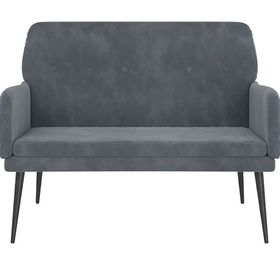 351415 vidaXL Banc Gris foncé 108x79x79 cm Velours