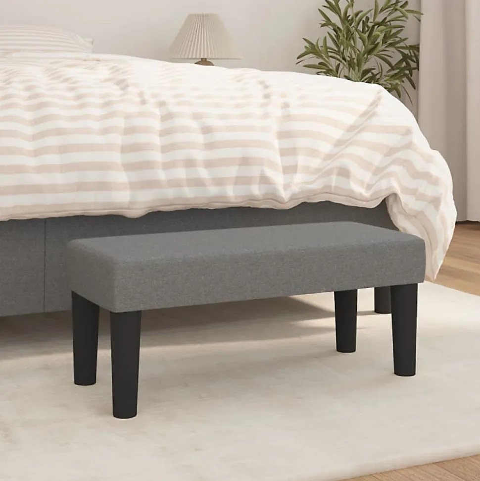 346617 vidaXL Banc Gris foncé 70x30x30 cm Tissu