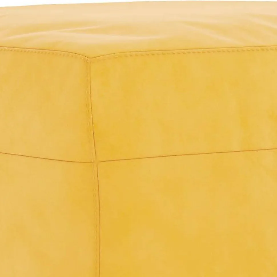 349427 vidaXL Banc Jaune 100x35x41 cm Velours