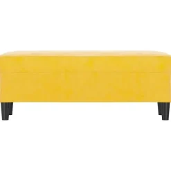 349427 vidaXL Banc Jaune 100x35x41 cm Velours