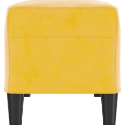 349427 vidaXL Banc Jaune 100x35x41 cm Velours
