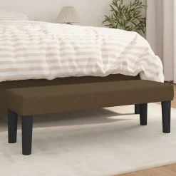 346647 vidaXL Banc Marron foncé 100x30x30 cm Tissu