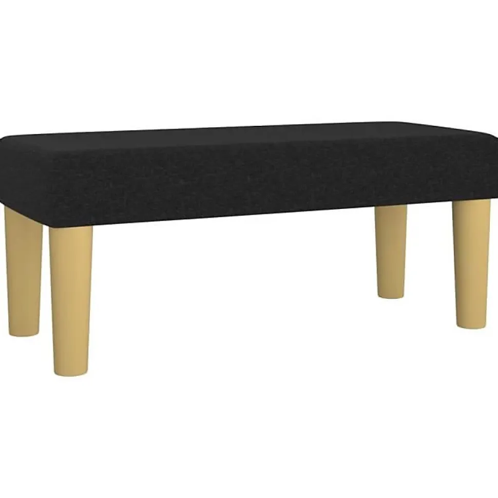 346626 vidaXL Banc Noir 70x30x30 cm Tissu