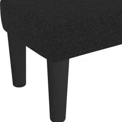346646 vidaXL Banc Noir 100x30x30 cm Tissu