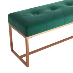 350601 vidaXL Banc Vert foncé 110x36x45 cm Velours