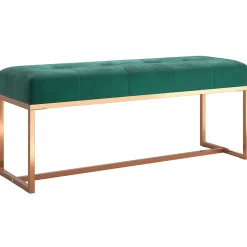 350601 vidaXL Banc Vert foncé 110x36x45 cm Velours