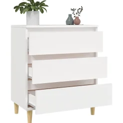823040 vidaXL Buffet Blanc 60x35x70 cm Bois d'ingénierie