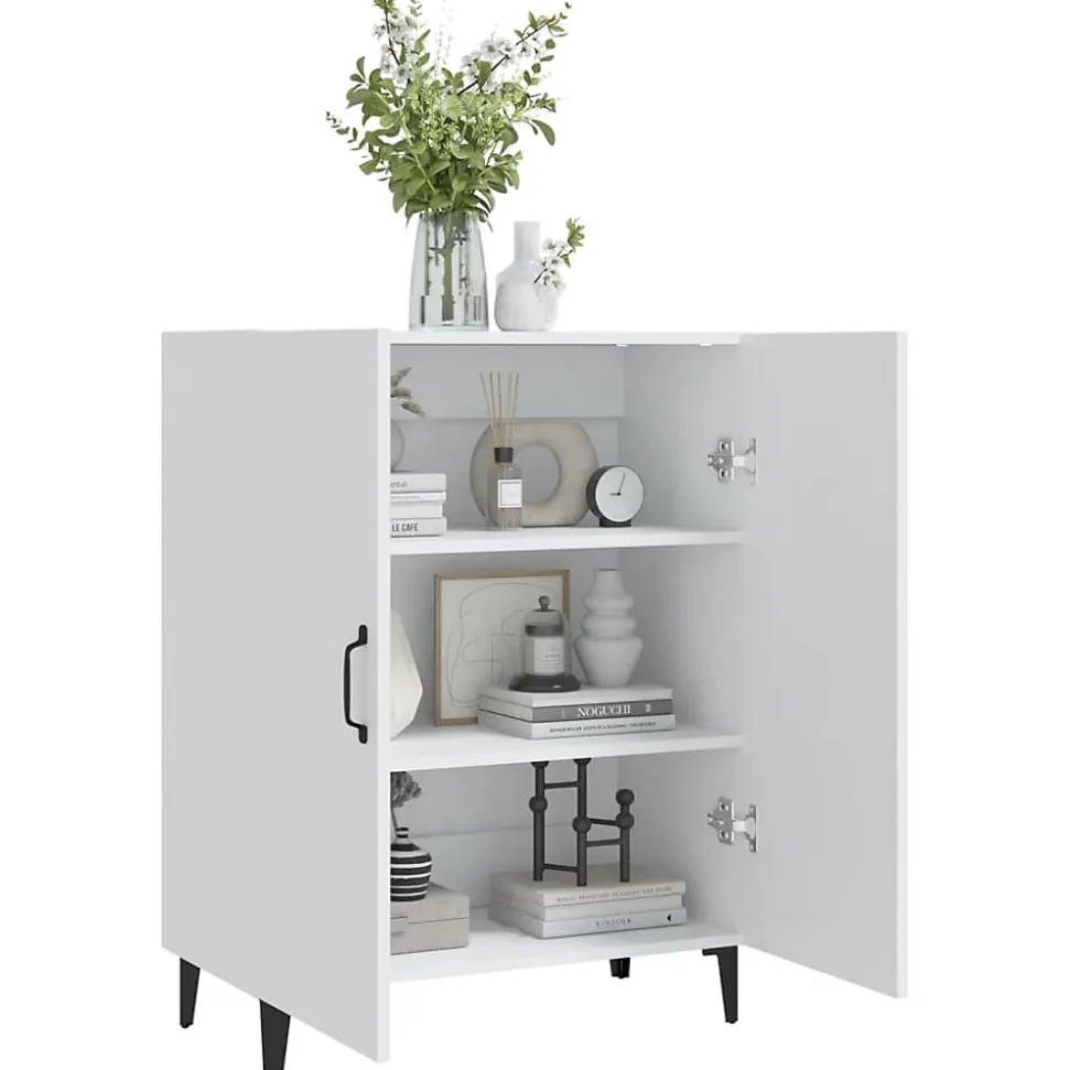812105 vidaXL Buffet Blanc 70x34x90 cm Bois d'ingénierie