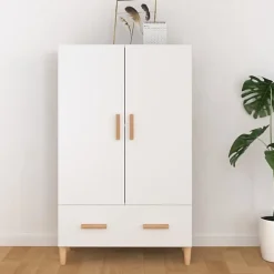 812528 vidaXL Buffet Blanc 70x31x115 cm Bois d'ingénierie