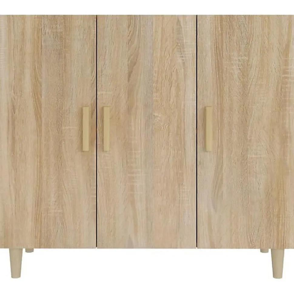 812495 vidaXL Buffet Chêne sonoma 90x34x80 cm Bois d'ingénierie