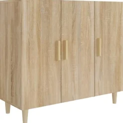 812495 vidaXL Buffet Chêne sonoma 90x34x80 cm Bois d'ingénierie