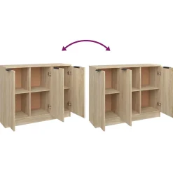811190 vidaXL Buffet Chêne sonoma 90,5x30x70 cm Bois d'ingénierie
