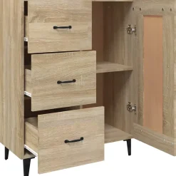 812234 vidaXL Buffet Chêne sonoma 69,5x34x90 cm Bois d'ingénierie