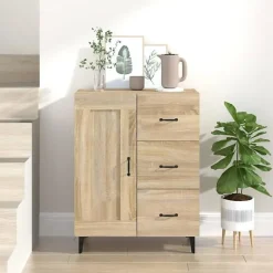 812234 vidaXL Buffet Chêne sonoma 69,5x34x90 cm Bois d'ingénierie