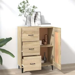 812234 vidaXL Buffet Chêne sonoma 69,5x34x90 cm Bois d'ingénierie