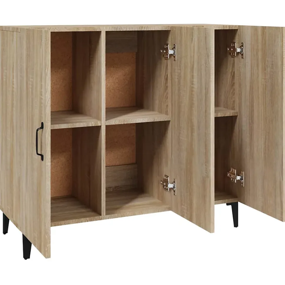 812504 vidaXL Buffet Chêne sonoma 90x34x80 cm Bois d'ingénierie
