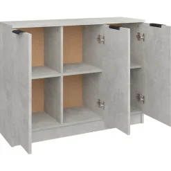 811191 vidaXL Buffet Gris béton 90,5x30x70 cm Bois d'ingénierie