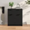 811089 vidaXL Buffet Noir 60x30x70 cm Bois d'ingénierie