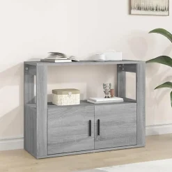 819458 vidaXL Buffet Sonoma gris 80x30x60 cm Bois d'ingénierie