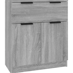 3115834 vidaXL Buffets 3 pcs Sonoma gris Bois d'ingénierie