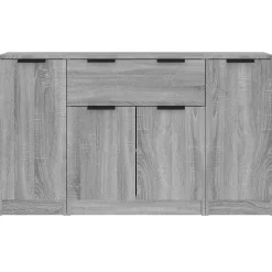 3115834 vidaXL Buffets 3 pcs Sonoma gris Bois d'ingénierie
